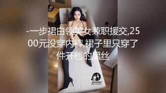 -一步裙白领美女兼职援交,2500元没穿内裤,裙子里只穿了件开档的黑丝