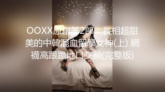 OOXX原創第2部：長相超甜美的中韓混血留學女神(上) 網襪高跟跪地口交顏(完整版)