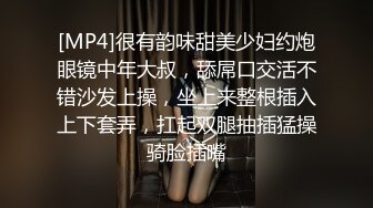 [MP4]很有韵味甜美少妇约炮眼镜中年大叔，舔屌口交活不错沙发上操，坐上来整根插入上下套弄，扛起双腿抽插猛操骑脸插嘴