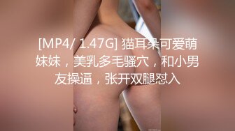 [MP4/ 1.47G] 猫耳朵可爱萌妹妹，美乳多毛骚穴，和小男友操逼，张开双腿怼入